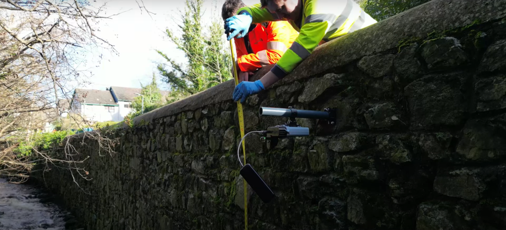 The depth being measured from the UDlive sensor for water level monitoring.