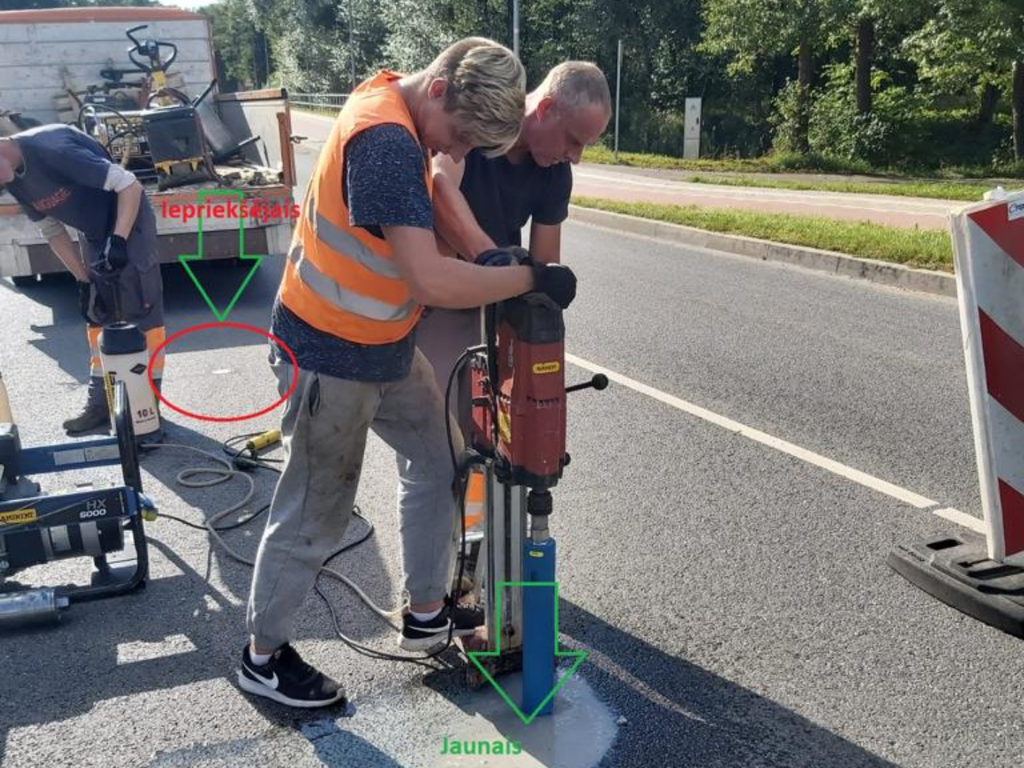 Image of the UDlive Road Temperature Sensor being installed.